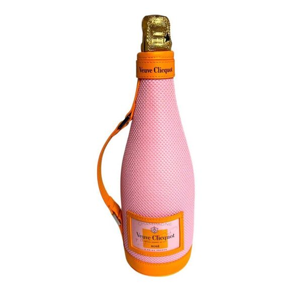 Veuve Clicquot Champagne Pink Rose Bottle Carrier Insulated Tote Bag Ice Jacket - Picture 1 of 6